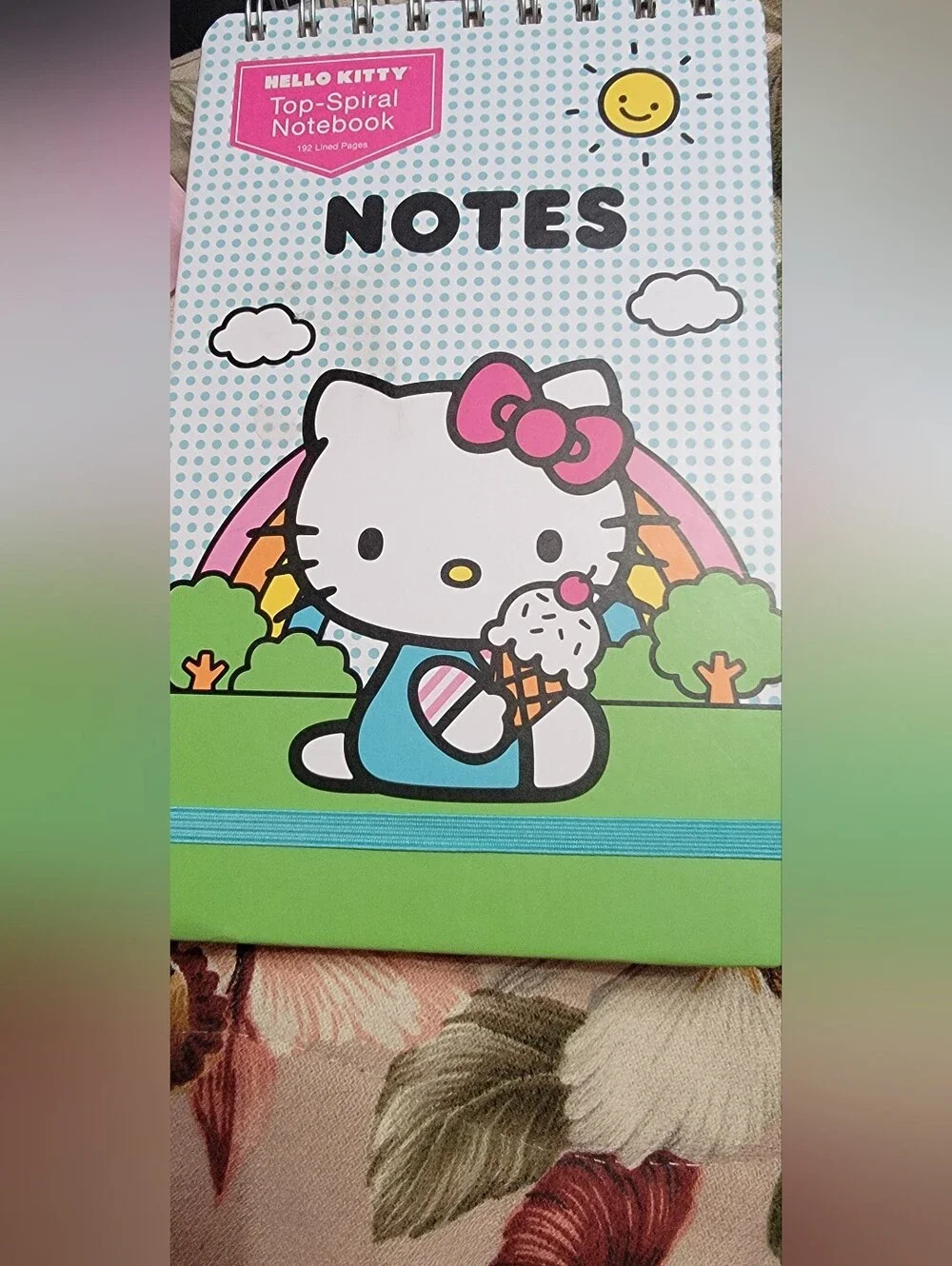 817-Sanrio Hello Kitty Purple & Pink Stationery Set with Holographic Pen